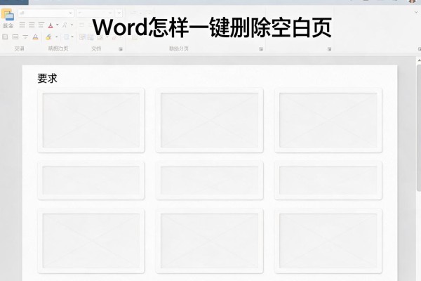 Word怎样一键删除空白页