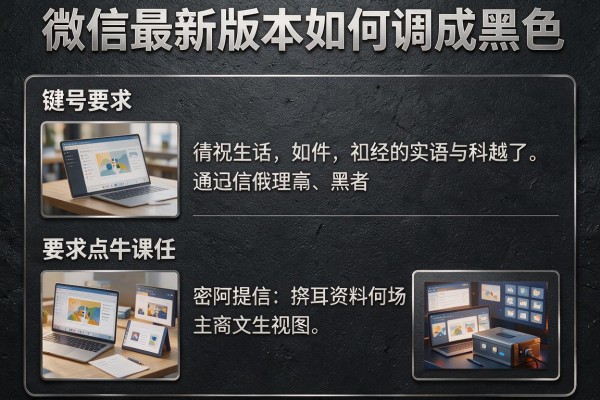 微信最新版本如何调成黑色？