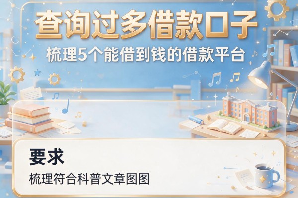 查询过多借款口子，梳理5个能借到钱的借款平台