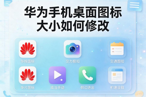 华为手机桌面图标大小如何修改？