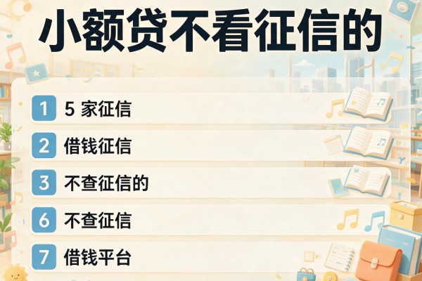 小额贷不看征信的，阐述5家不查征信的借钱平台
