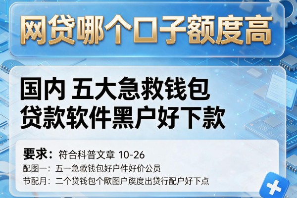 网贷哪个口子额度高，国内五大急救钱包贷款软件黑户好下款