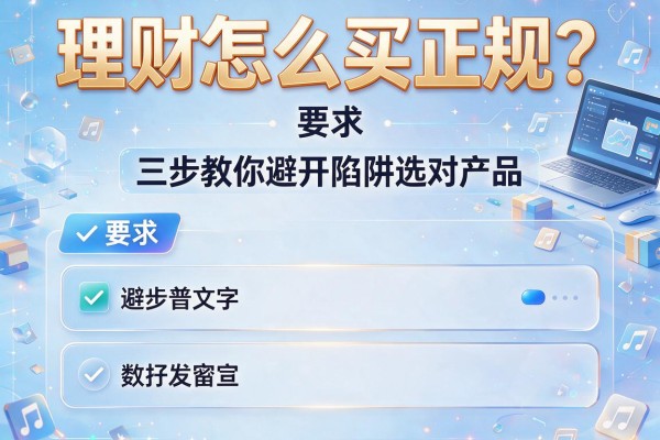 理财怎么买正规？三步教你避开陷阱选对产品