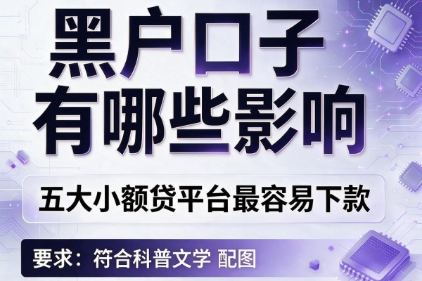 黑户口子有哪些影响，五大小额贷平台最容易下款