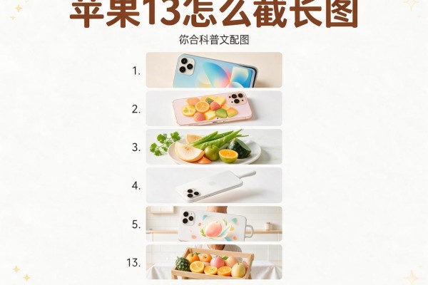 苹果13怎么截长图？