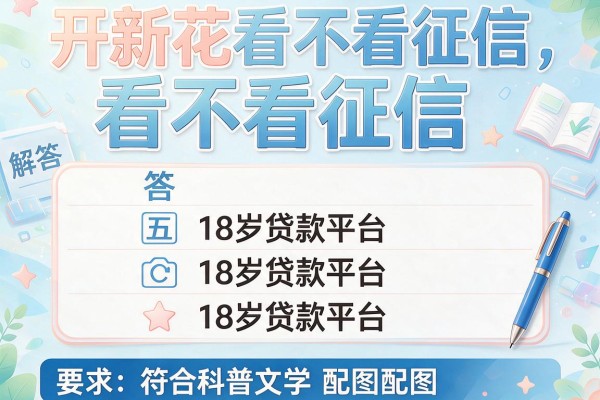 开新花看不看征信，解答五家18岁贷款平台