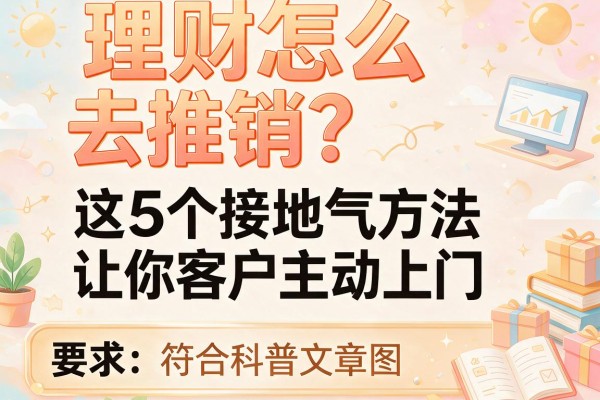 理财怎么去推销？这5个接地气方法让你客户主动上门