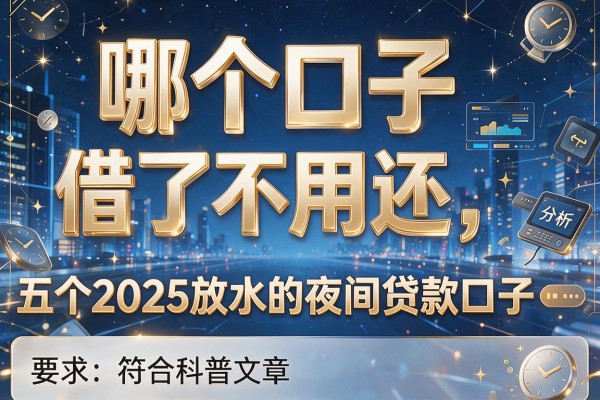 哪个口子借了不用还，分析五个2025放水的夜间贷款口子
