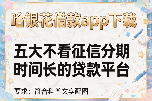 哈银花借款app下载，五大不看征信分期时间长的贷款平台