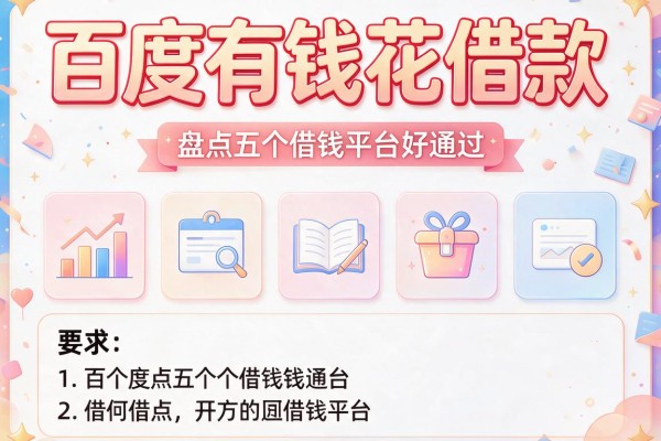 百度有钱花借款，盘点五个借钱平台好通过