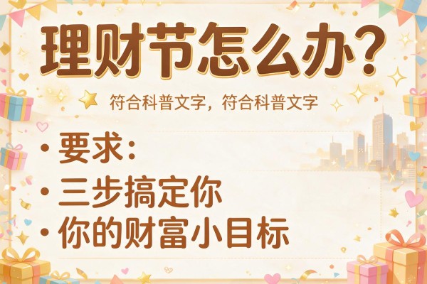理财节怎么办？三步搞定你的财富小目标