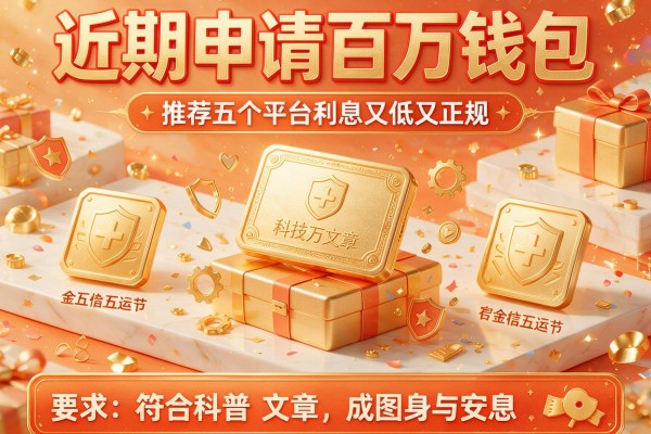近期申请百万钱包，推荐五个平台利息又低又正规