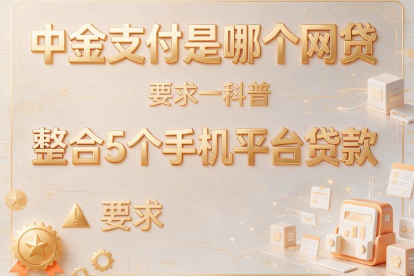 中金支付是哪个网贷，整合5个手机平台贷款