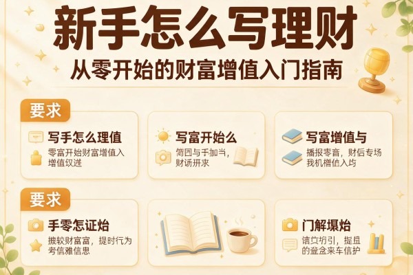 新手怎么写理财：从零开始的财富增值入门指南