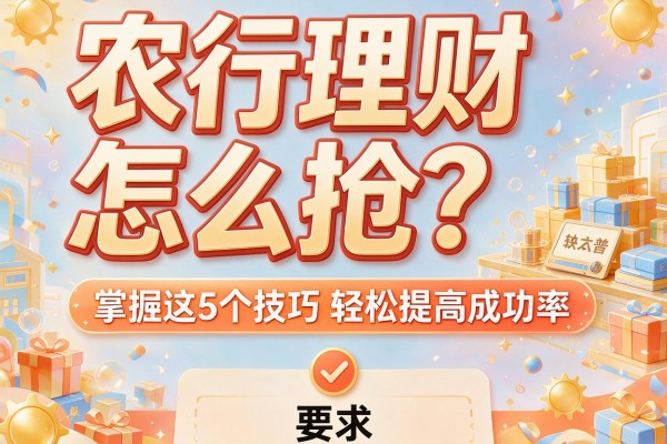 农行理财怎么抢？掌握这5个技巧轻松提高成功率