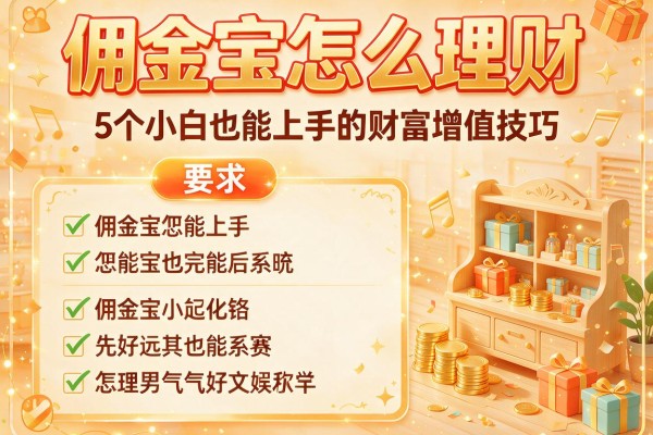 佣金宝怎么理财：5个小白也能上手的财富增值技巧