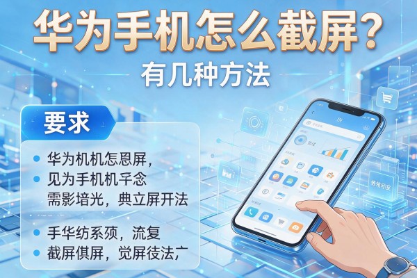 华为手机怎么截屏？有几种方法？