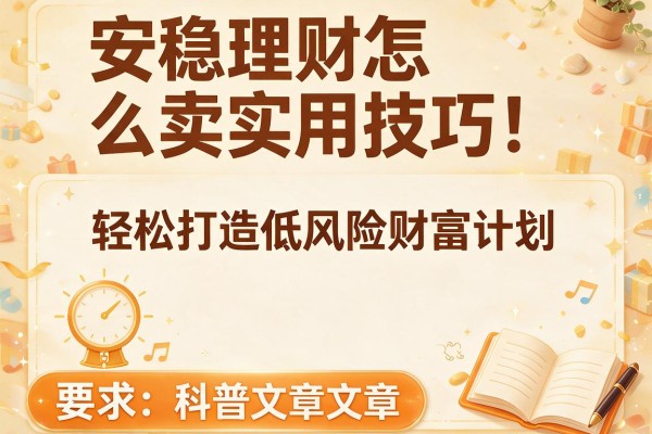 安稳理财怎么卖实用技巧：轻松打造低风险财富计划