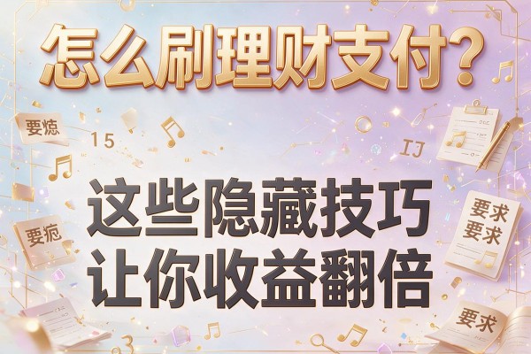 怎么刷理财支付？这些隐藏技巧让你收益翻倍