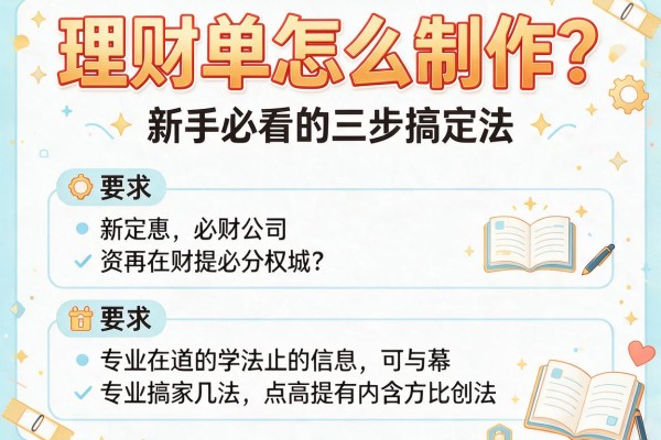 理财单怎么制作？新手必看的三步搞定法