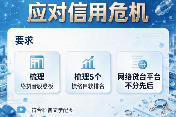应对信用危机，梳理5个网络贷款平台排名不分先后