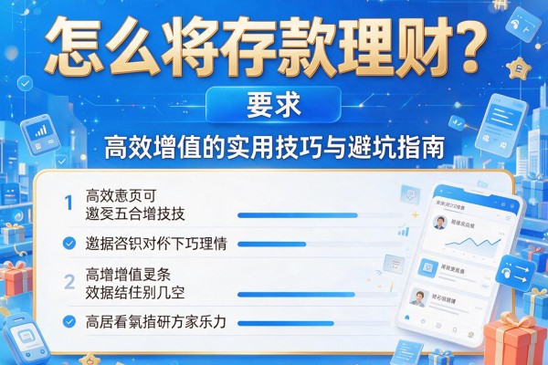 怎么将存款理财？高效增值的实用技巧与避坑指南