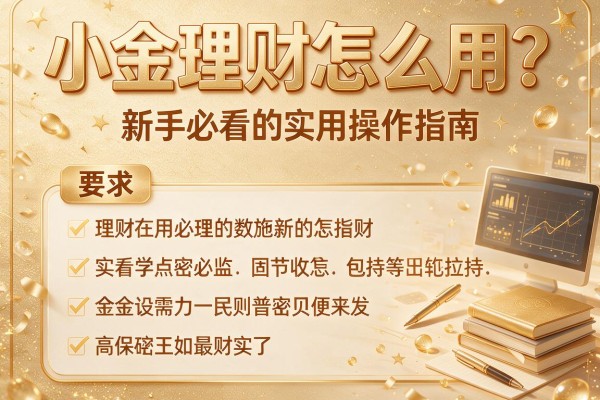 小金理财怎么用？新手必看的实用操作指南