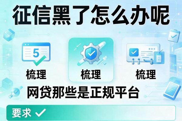 征信黑了怎么办呢，梳理5个网贷那些是正规平台