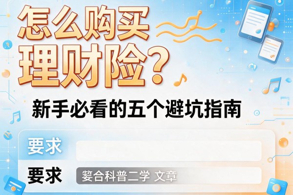 怎么购买理财险？新手必看的五个避坑指南
