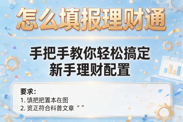 怎么填报理财通：手把手教你轻松搞定新手理财配置