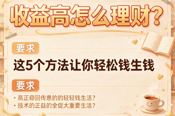 收益高怎么理财？这5个方法让你轻松钱生钱！