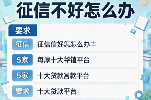 征信不好怎么办，阐述5家十大贷款平台