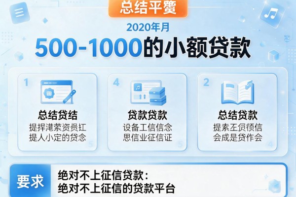 500-1000的小额贷款，总结五个绝对不上征信的贷款平台