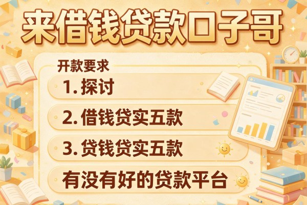 来借钱贷款口子哥，探讨五款有没有好的贷款平台
