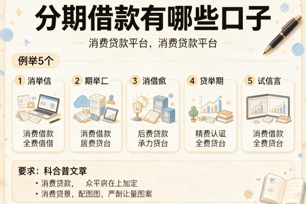 分期借款有哪些口子，例举5个消费贷款平台