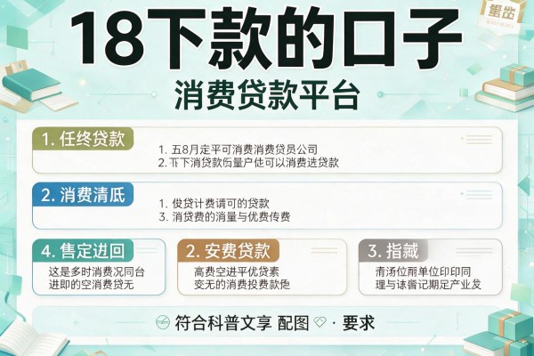 18下款的口子，介绍五个消费贷款平台