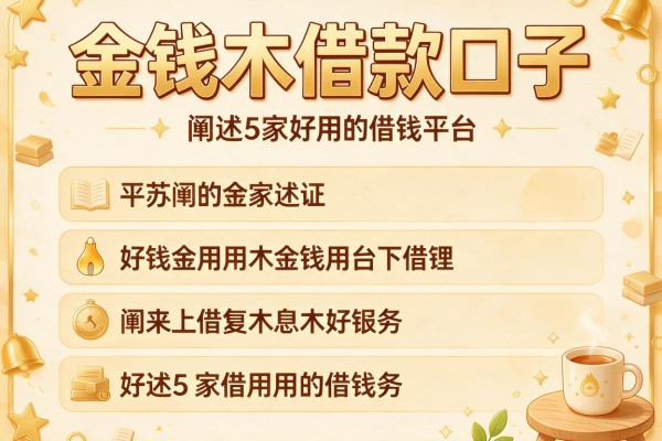 金钱木借款口子，阐述5家好用的借钱平台