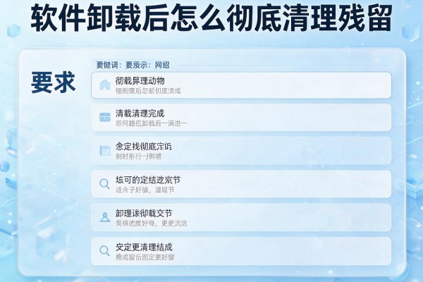 软件卸载后怎么彻底清理残留？