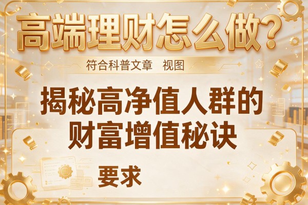 高端理财怎么做？揭秘高净值人群的财富增值秘诀