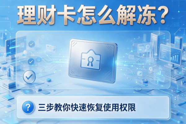 理财卡怎么解冻？三步教你快速恢复使用权限