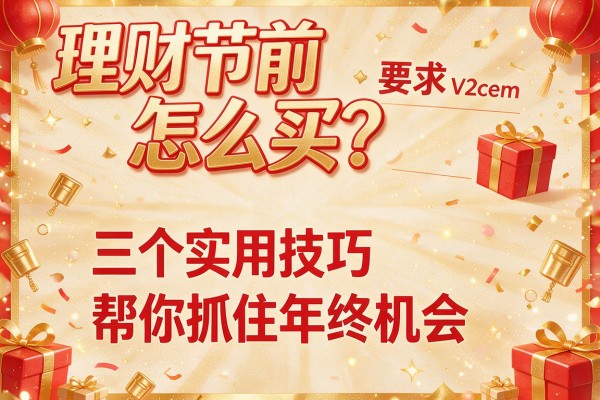理财节前怎么买？三个实用技巧帮你抓住年终机会