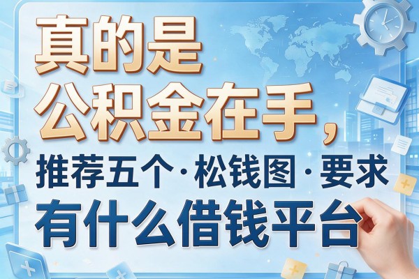 真的是公积金在手，推荐五个有什么借钱平台