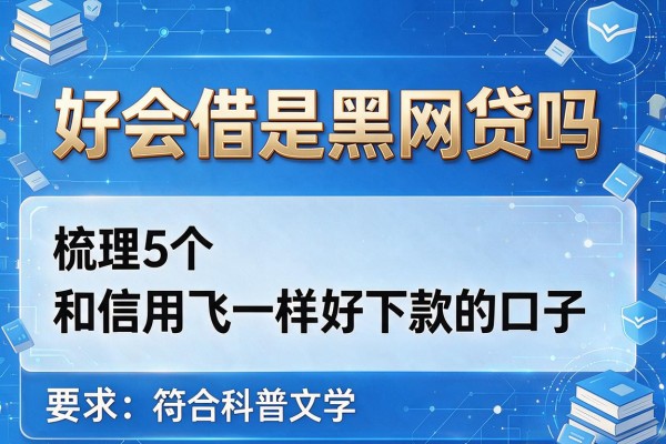 好会借是黑网贷吗，梳理5个和信用飞一样好下款的口子