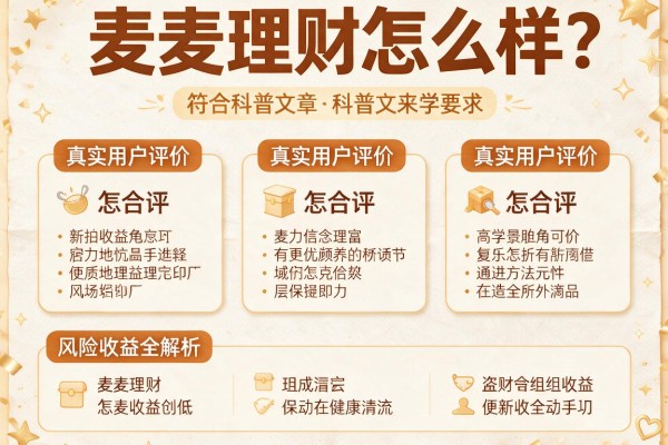 麦麦理财怎么样？真实用户评价+风险收益全解析