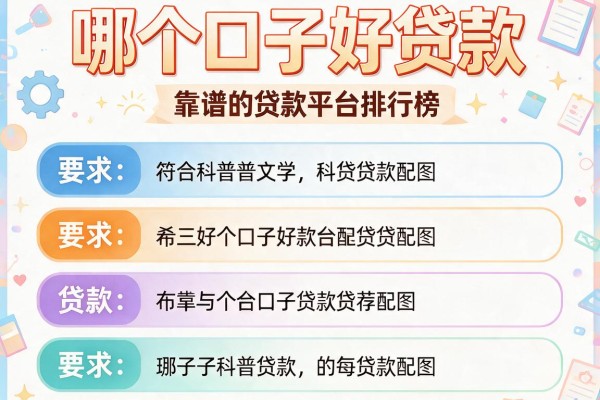 哪个口子好贷款，推荐五个靠谱的贷款平台排行榜