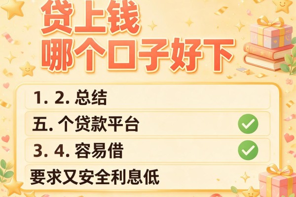 贷上钱哪个口子好下，总结五个贷款平台容易借又安全利息低