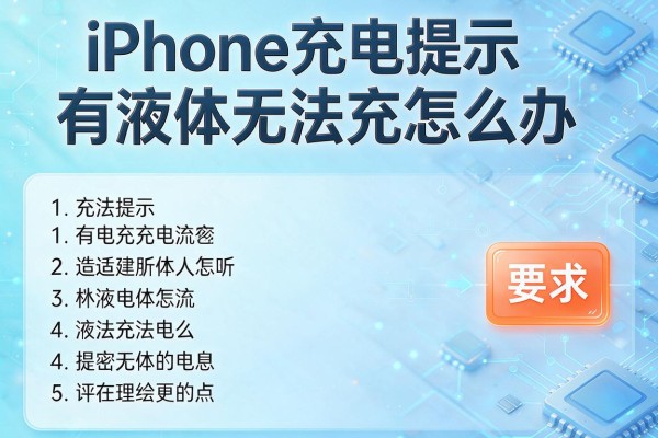 iPhone充电提示有液体无法充怎么办？