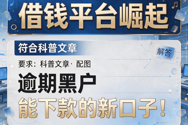 借钱平台崛起，解答五家逾期黑户能下款的新口子