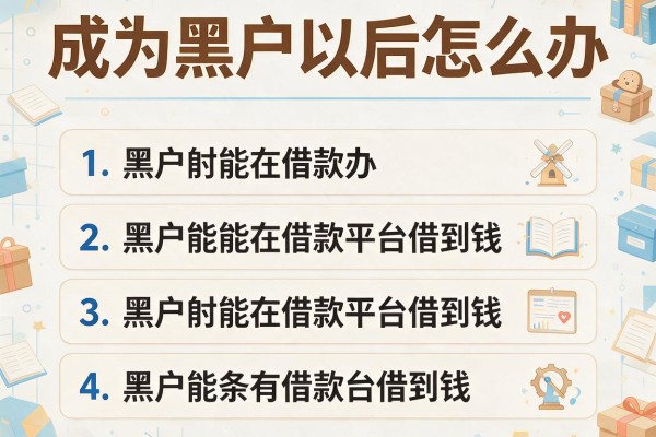 成为黑户以后怎么办，分析五个黑户能在借款平台借到钱