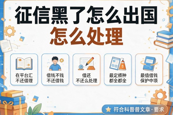 征信黑了怎么出国，汇总五个平台借钱不还怎么处理